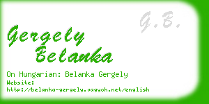 gergely belanka business card